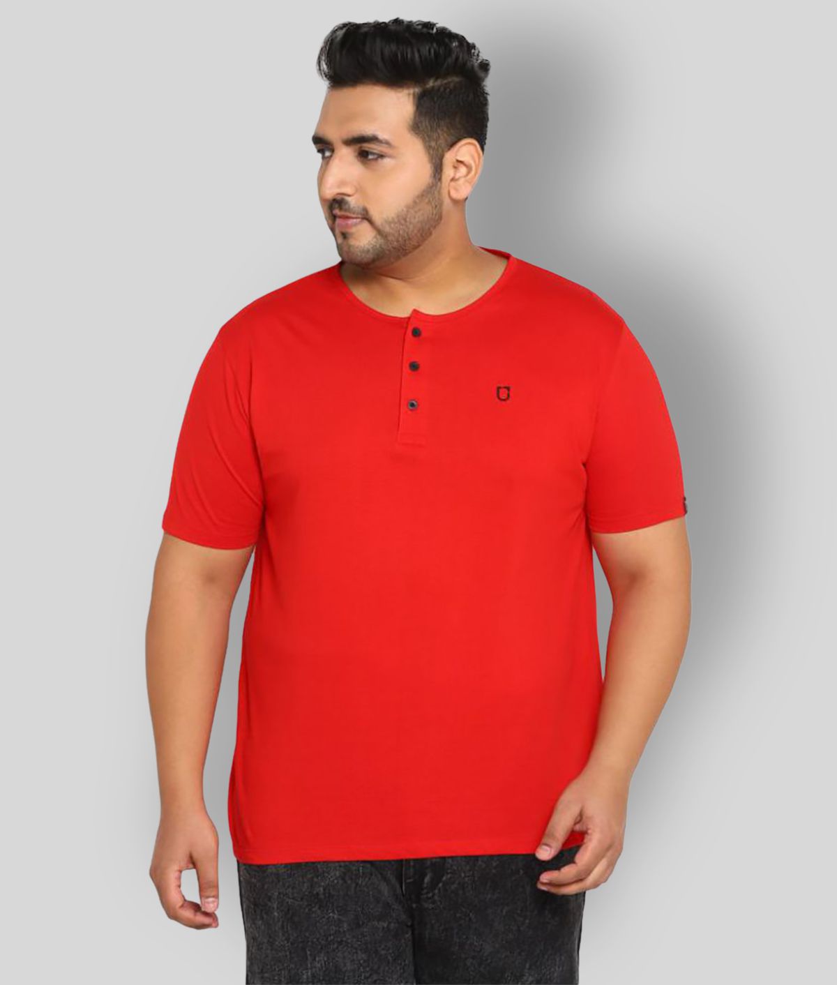     			Urbano Plus - Red Cotton Regular Fit Men's T-Shirt ( Pack of 1 )