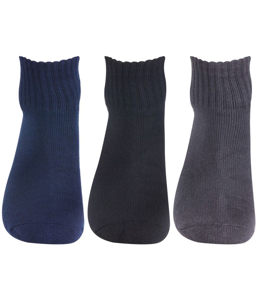     			Bonjour - Multicolor Cotton Blend Men's Ankle Length Socks ( Pack of 3 )