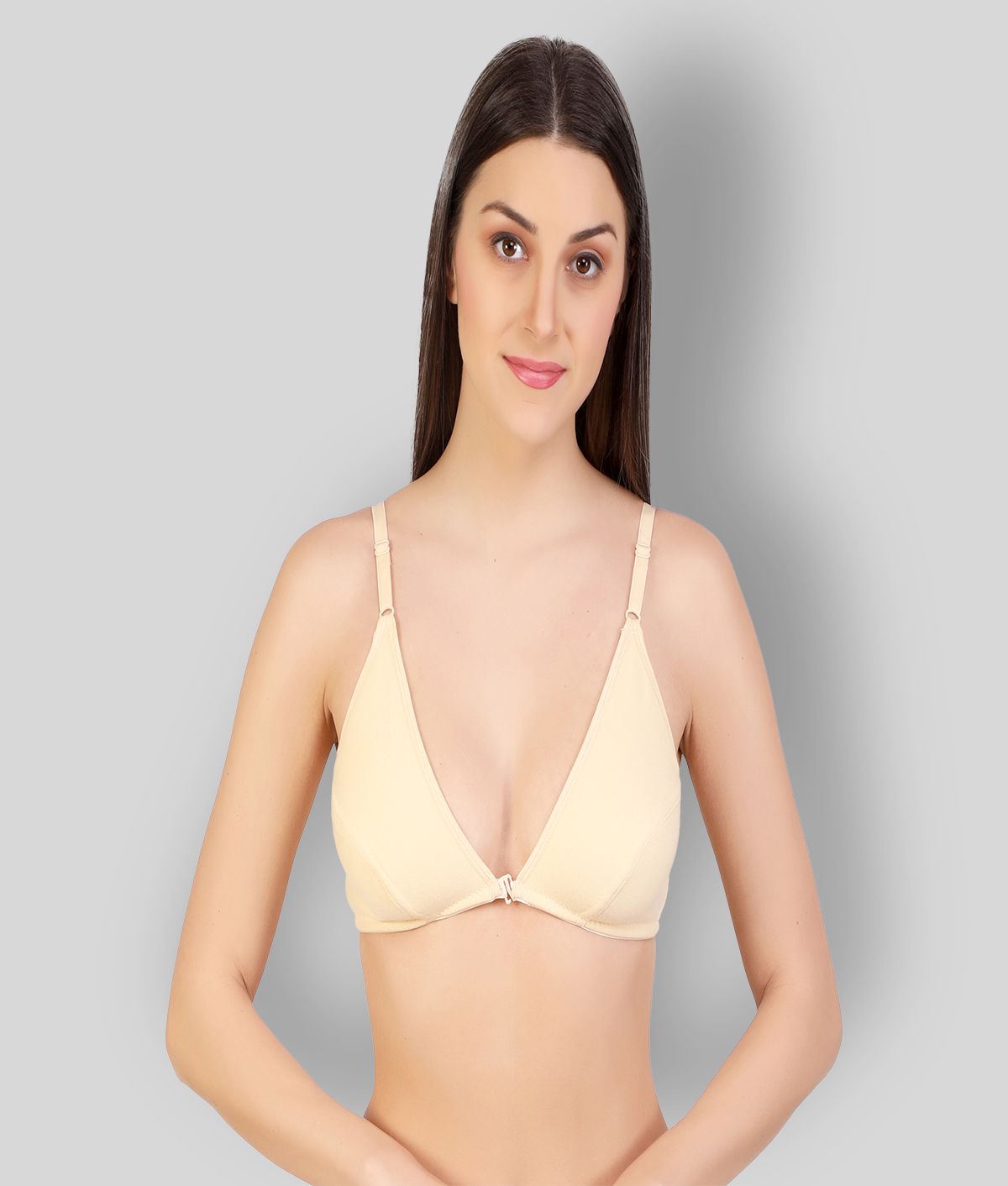     			Desiprime - Beige Cotton Blend Non Padded Women's Everyday Bra ( Pack of 1 )