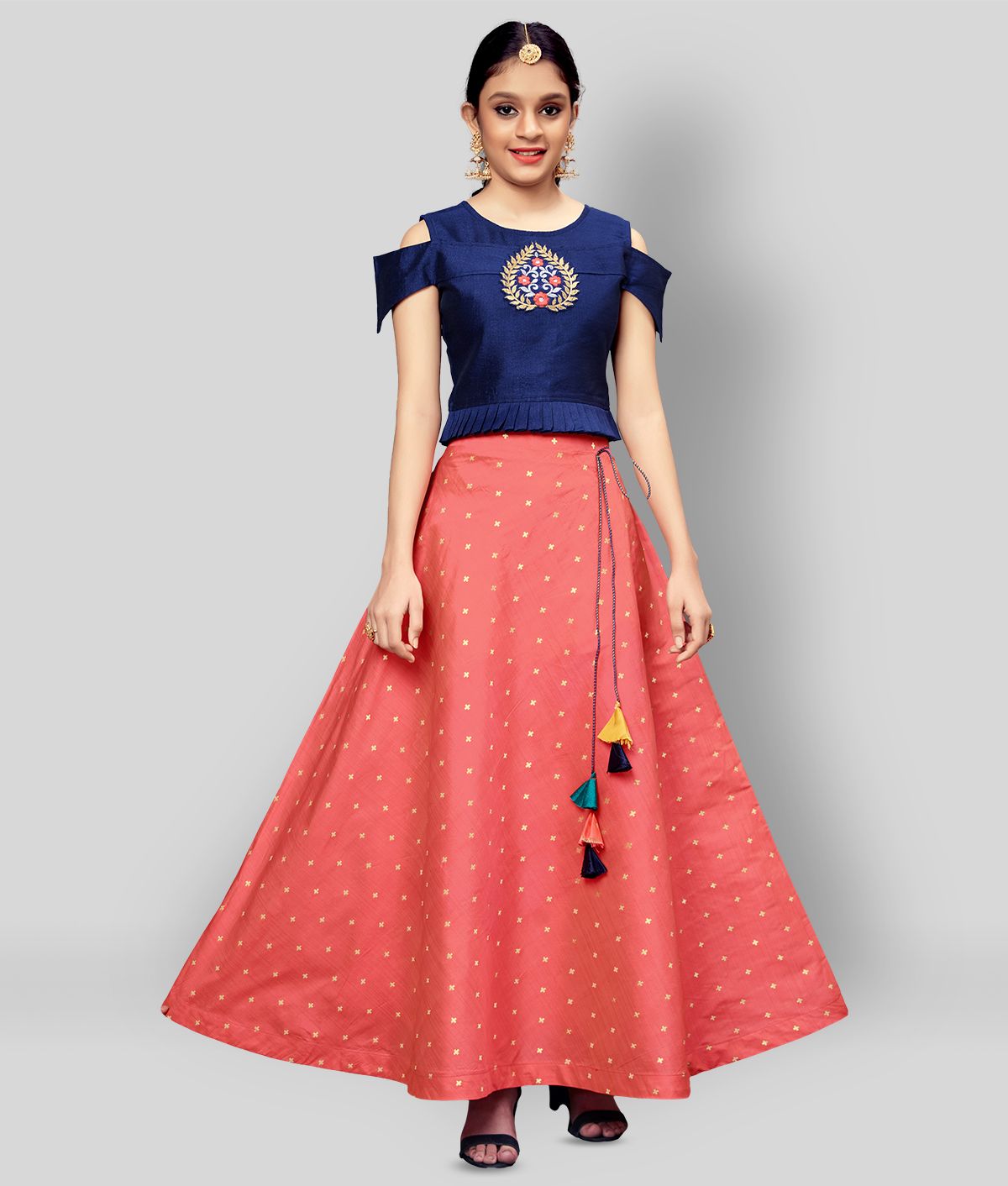     			Fashion Dream Girl's Ethnic Wear Western Style Lehenga Choli Set