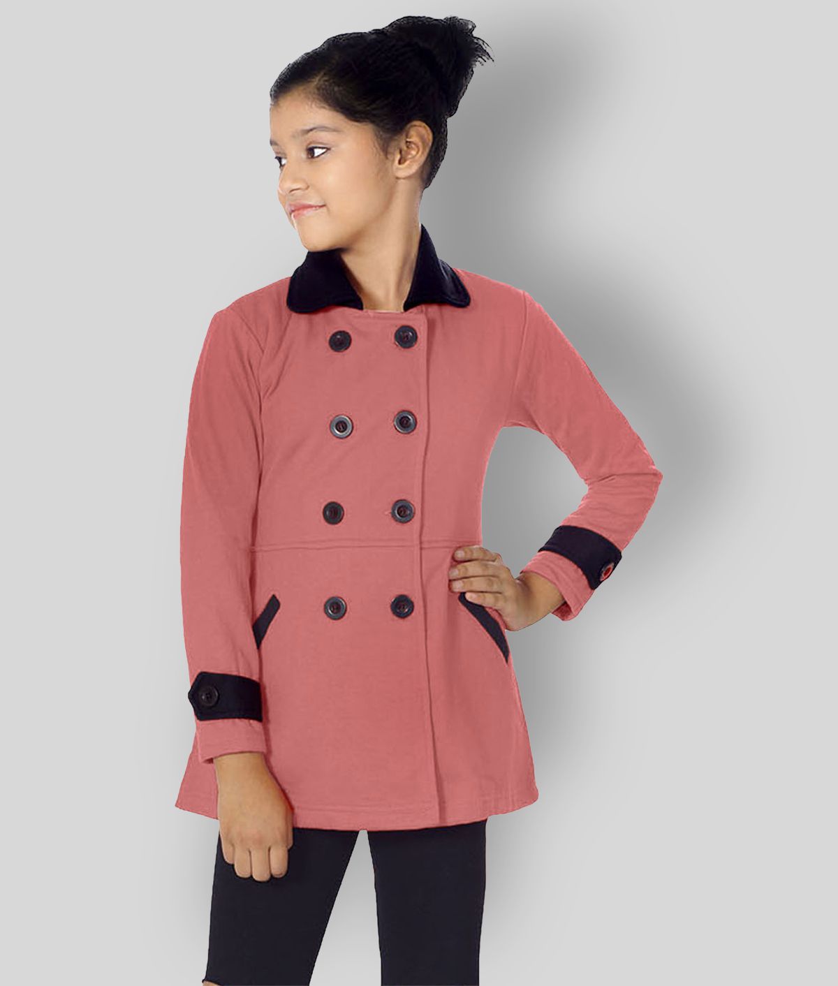     			Naughty Ninos Girls Pink Front Open Fleece Jacket