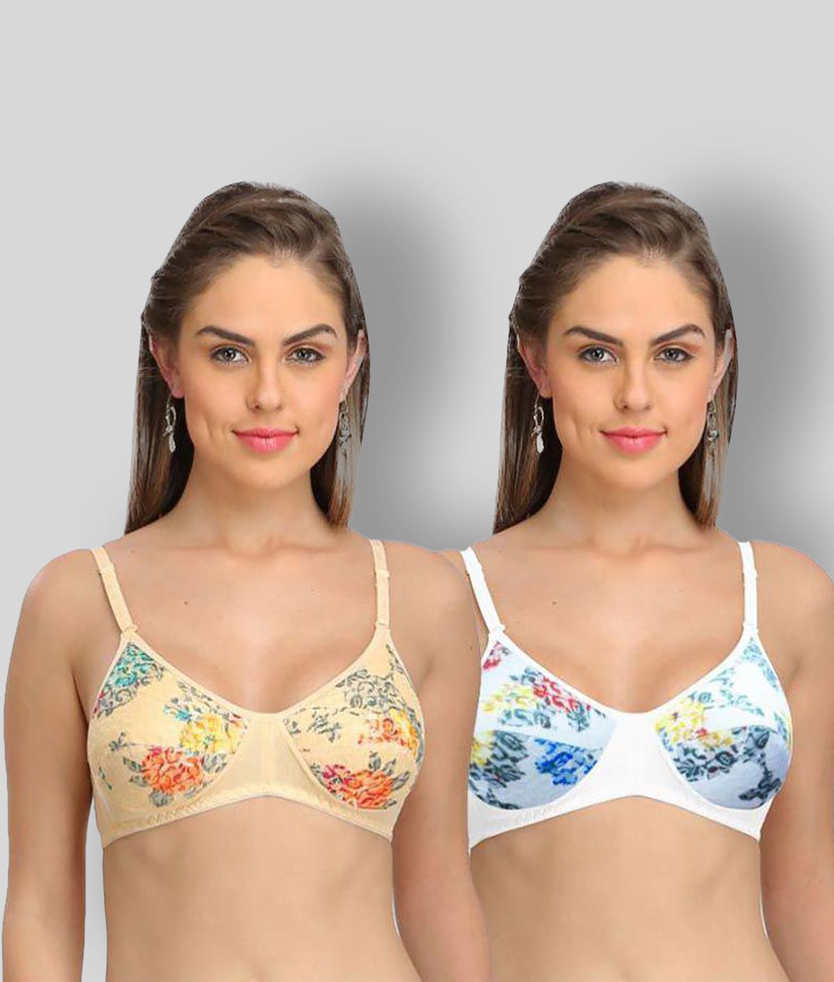     			Selfcare - Multicolor Cotton Padded Women's T-Shirt Bra ( Pack of 2 )