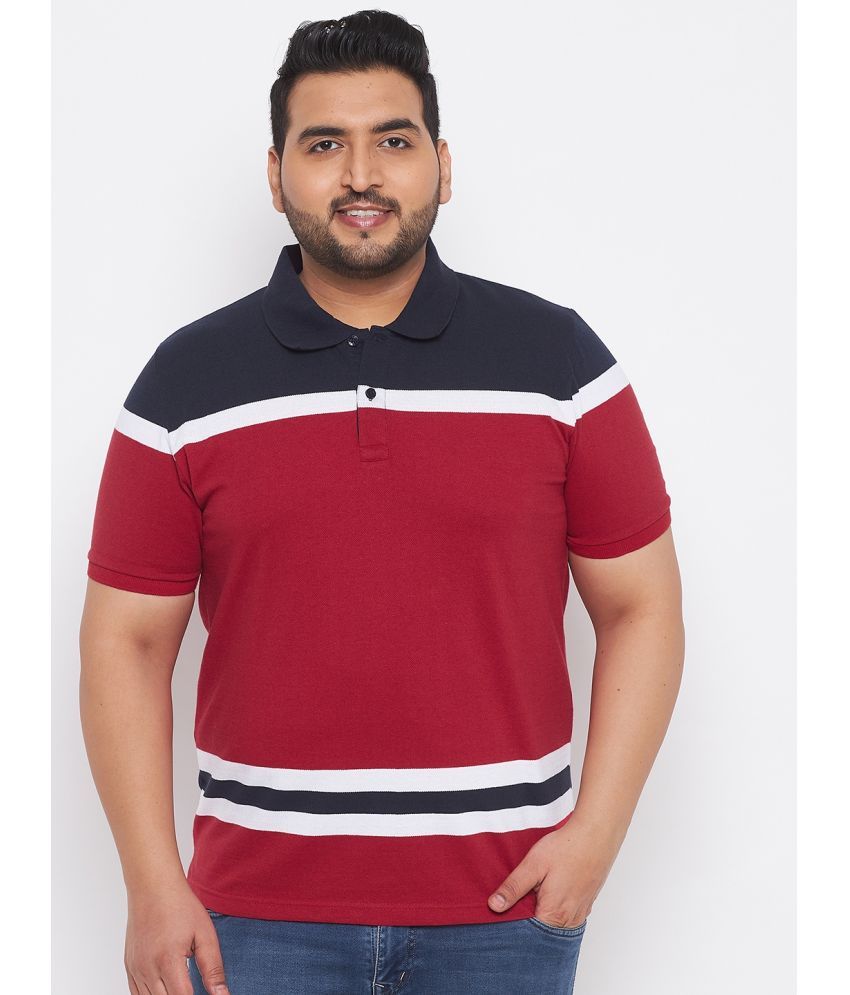     			AUSTIVO - Red Cotton Blend Regular Fit Men's Polo T Shirt ( Pack of 1 )