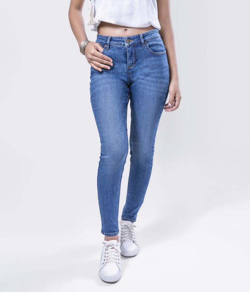 BLUEViLLE - Blue Denim Lycra Women's Jeans ( Pack of 1 ) - Buy ...