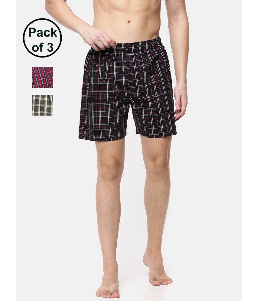     			Force NXT - Multi Cotton Men's Boxer- ( Pack of 3 )