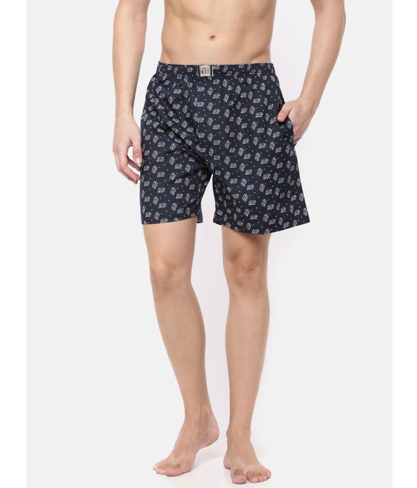     			Force NXT Pack of 1 Cotton Boxers For Men's ( Navy )