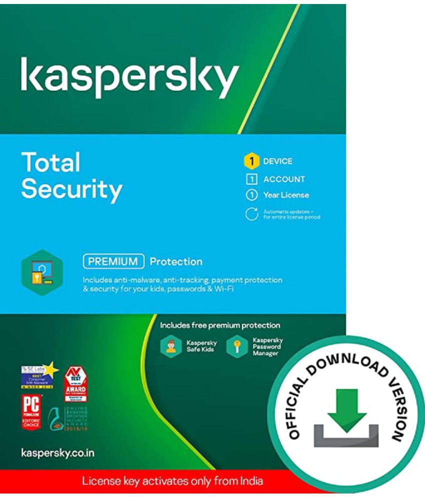 Kaspersky Total Security Latest Version ( 1 PC / 1 Year ) (Activation Code-Email Delivery NO CD)