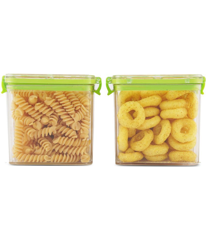     			PearlPet - Green Polyproplene Food Container ( Pack of 2 )