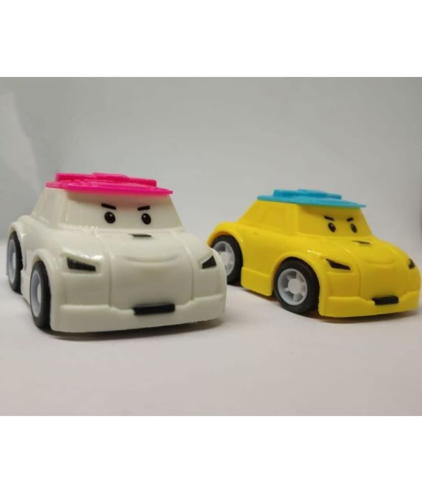 Tzoo Cartoon Car Set Set of 6 Mini Pullback Toy Cars For Toddlers