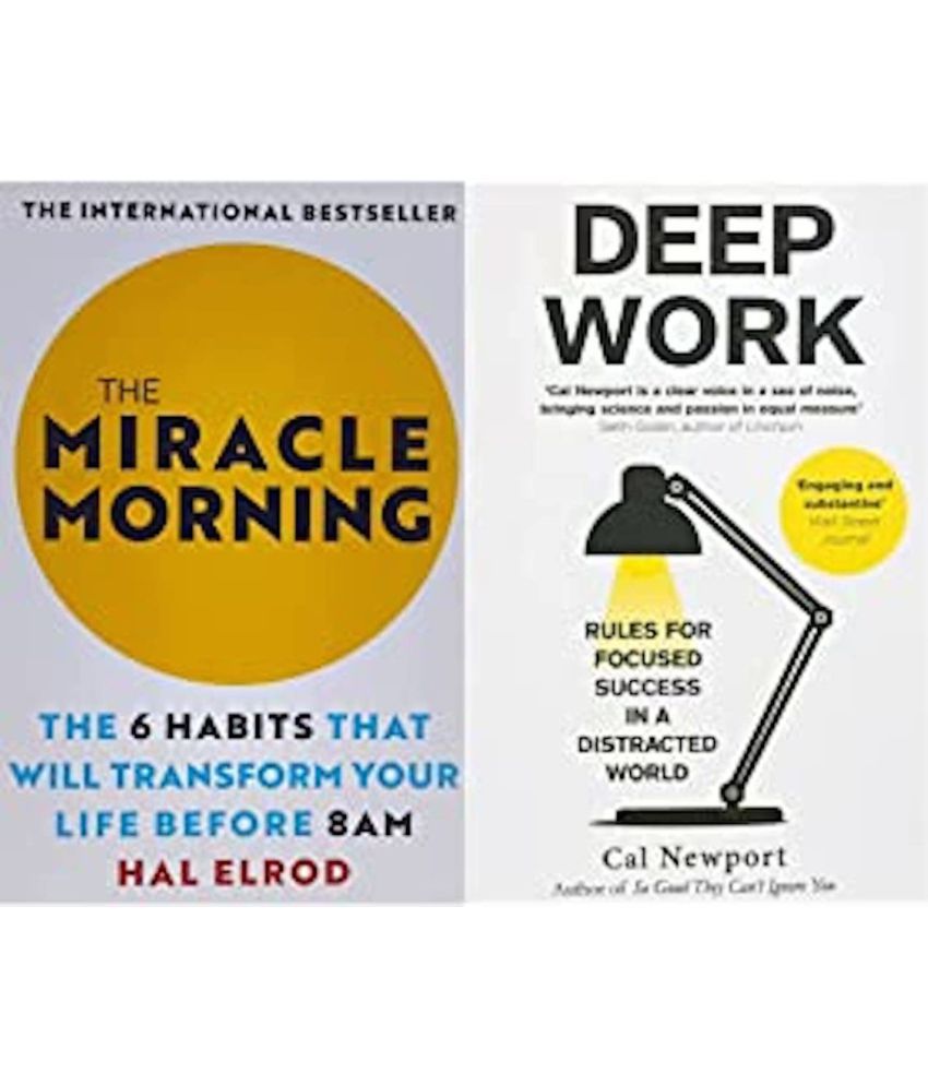     			The Miracle Morning: The 6 Habits That Will Transform Your Life Before 8Am + Deep Work: Rules For Focused Success In A Distracted World (Set of 2 Books)
