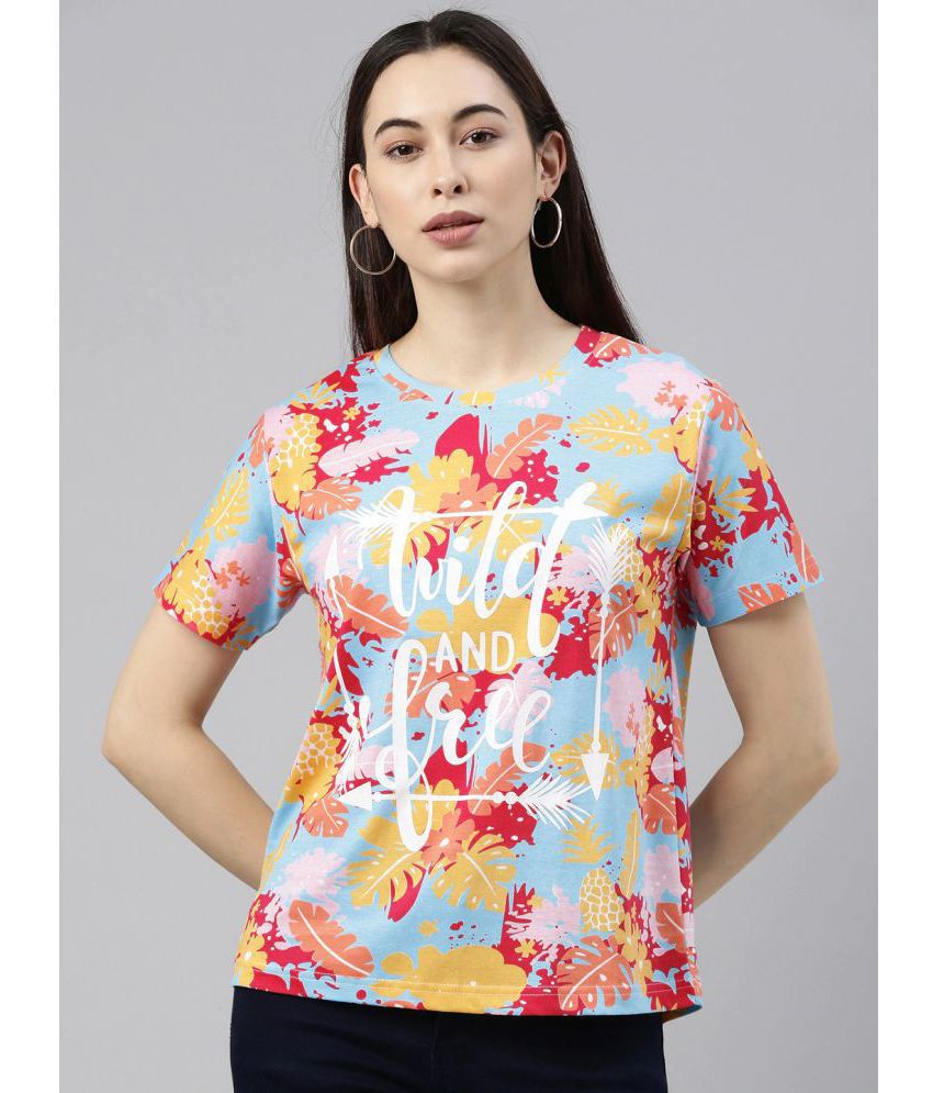     			JUNEBERRY - Multi Color Cotton Regular Fit Women's T-Shirt ( Pack of 1 )