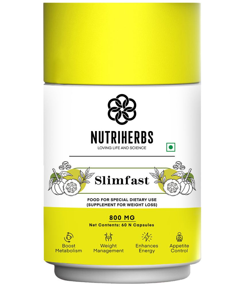     			Nutriherbs Slimfast with Pure & Organic Garcinia Cambogia - 60 Capsules Pack of 1