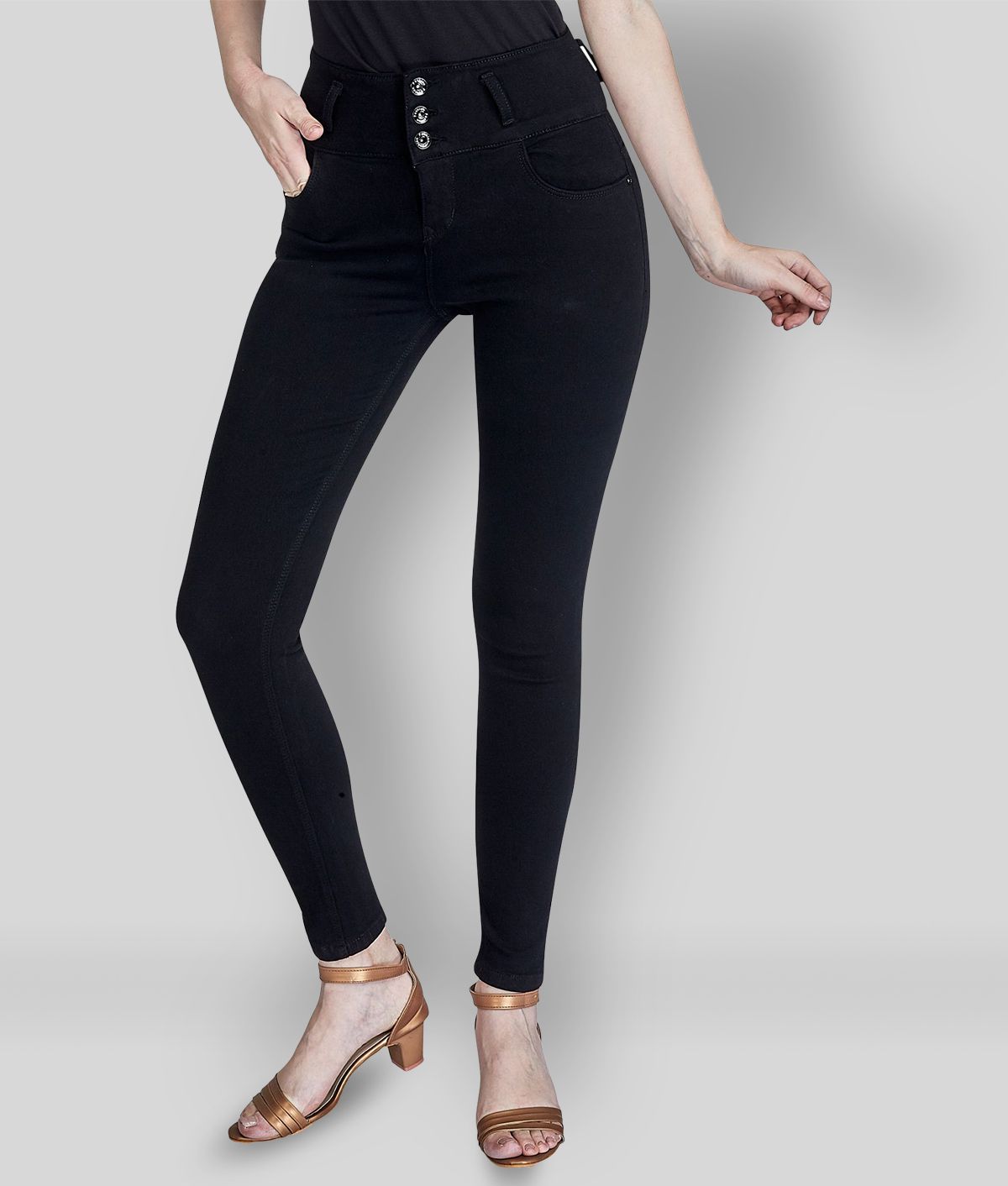 Rea-lize - Black Cotton Blend Women's Jeans ( Pack of 1 )