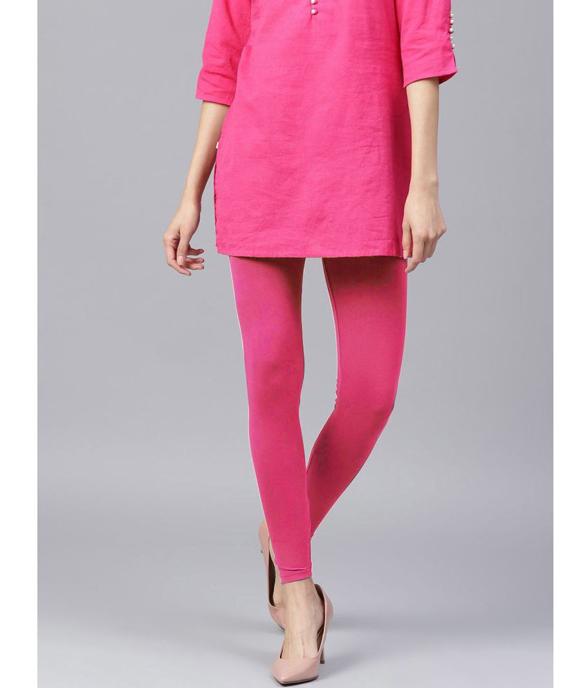     			TCG - Pink Cotton Blend Women's Leggings ( Pack of 1 )