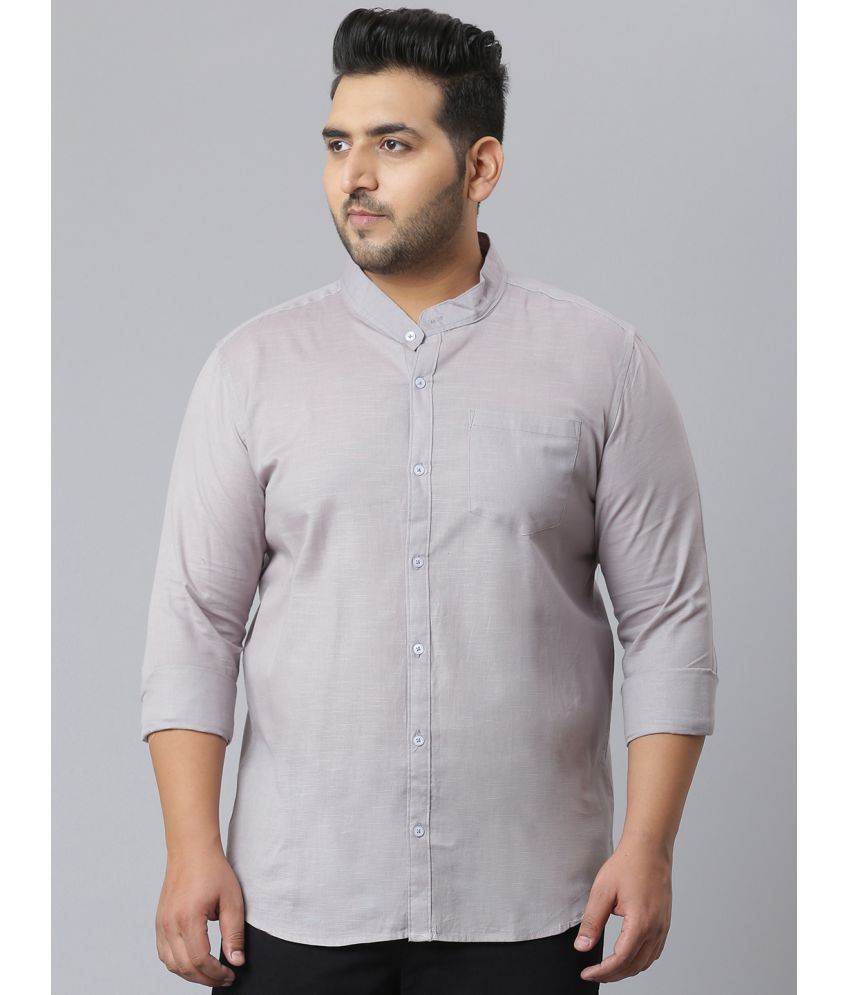 instaFab - Grey Cotton Oversized Fit Men's Casual Shirt ( Pack of 1 )