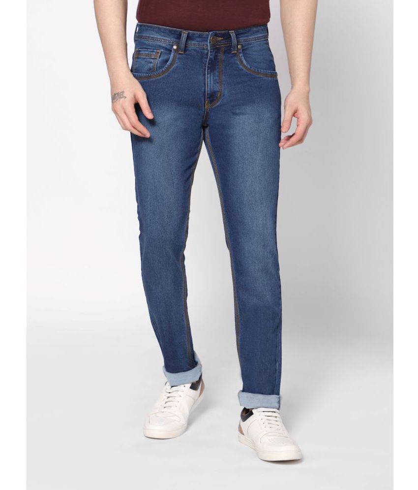 HJ HASASI - Blue Cotton Regular Fit Men's Jeans ( Pack of 1 ) - Buy HJ ...