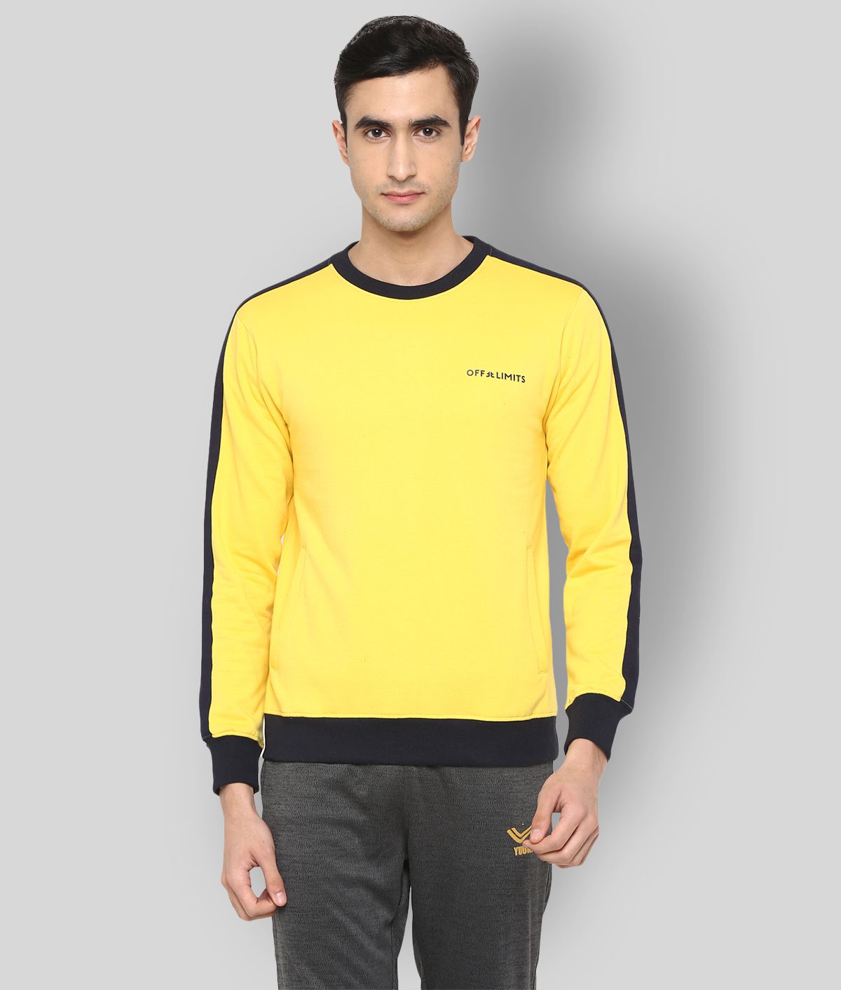     			OFF LIMITS Yellow Polyester Sweatshirt