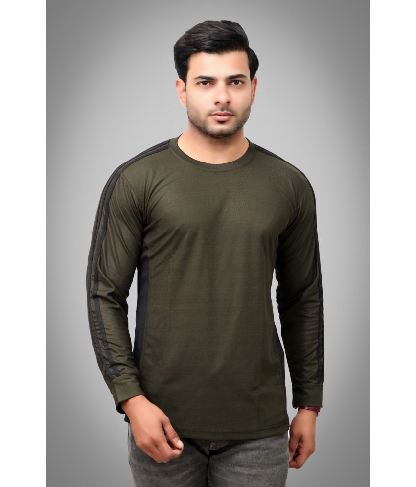     			SI-squad - Olive Polyester Regular Fit Men's T-Shirt ( Pack of 1 )