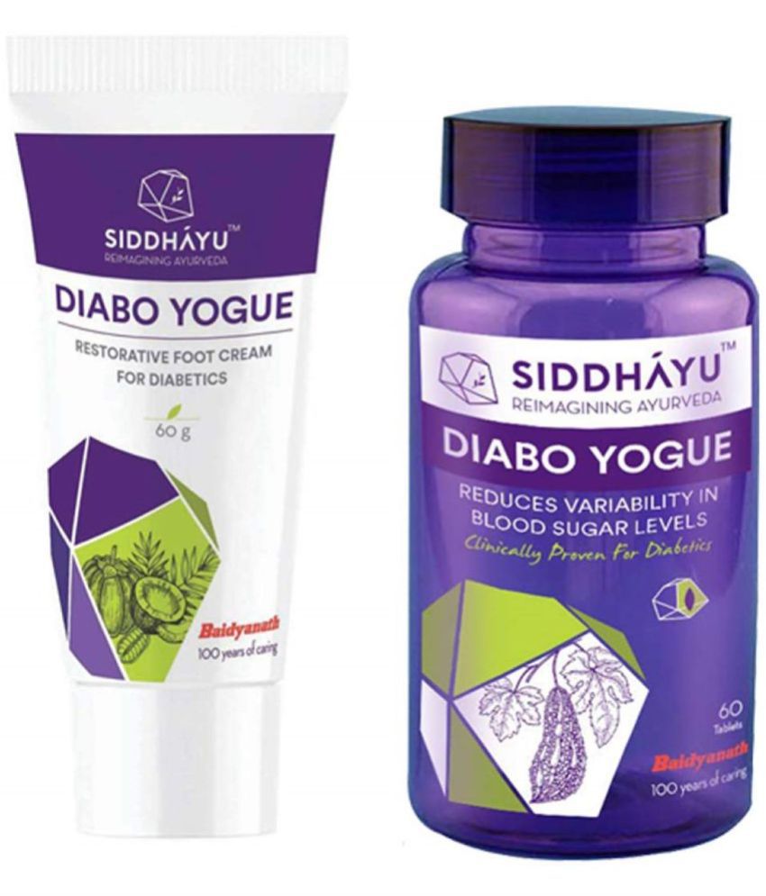     			Siddhayu Diabo Yogue Foot Care Cream 60gm With Diabo Yogue 60 Tablets (Diabetics Combo Pack)