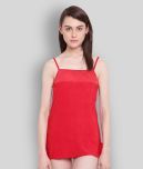 N-Gal - Red Polyester Women's Nightwear Night Dress ( Pack of 1 )