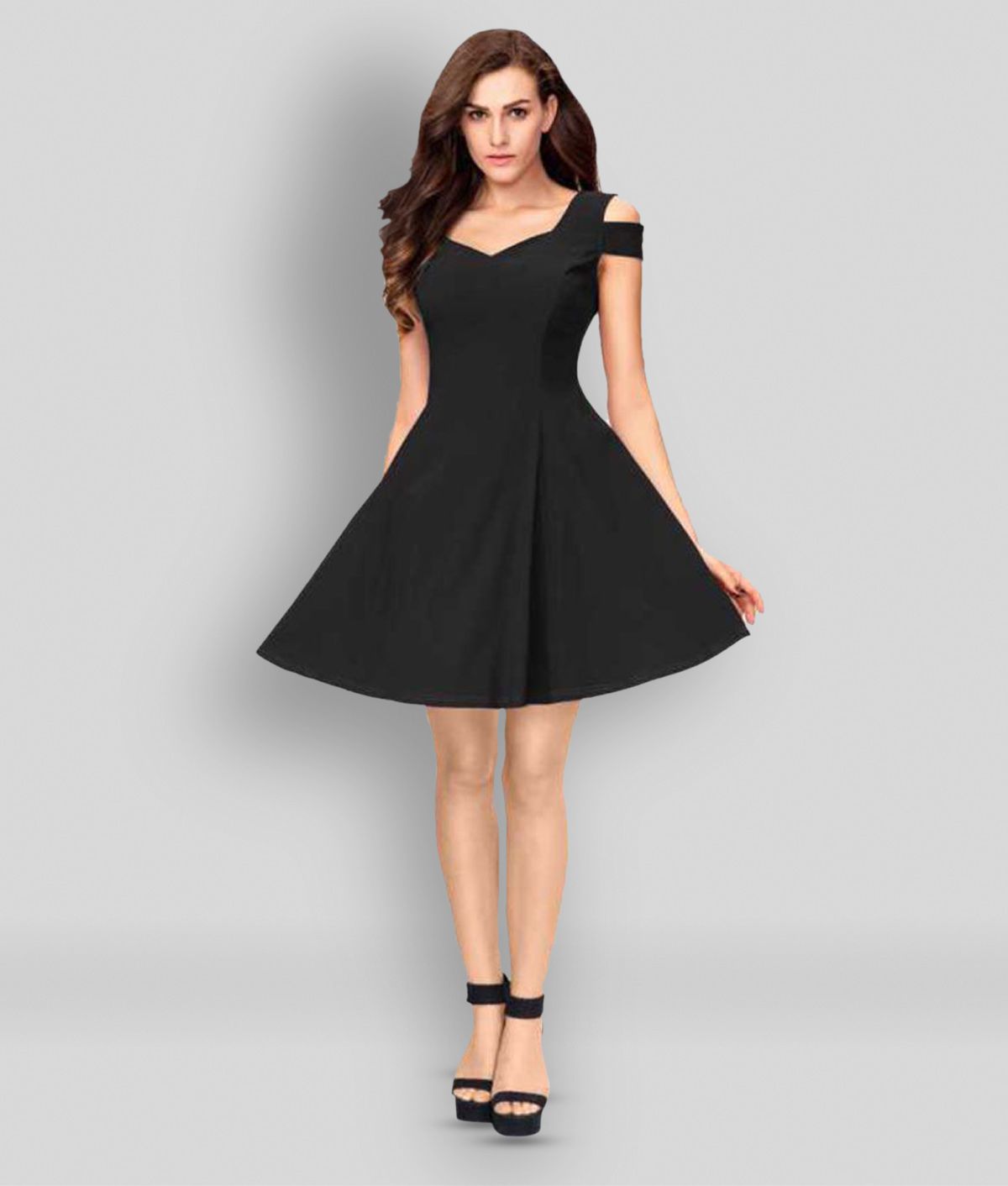     			Addyvero - Black Lycra Women's A-line Dress ( Pack of 1 )