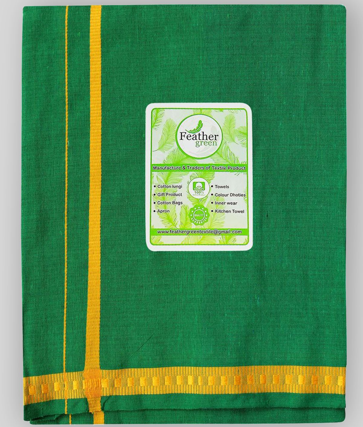     			Feather Green Multi Dhoti