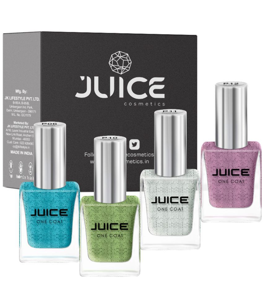     			Juice - Multi Glossy Nail Polish ( Pack of 4 )