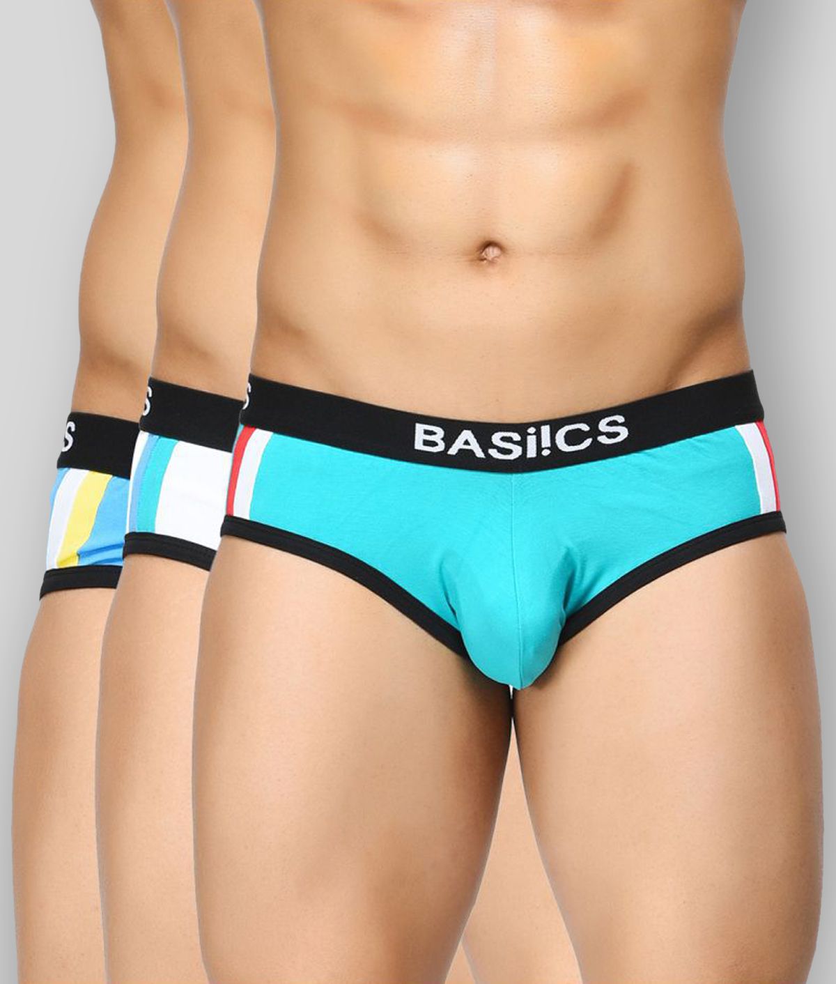     			BASIICS By La Intimo Pack of 1 Cotton Briefs For Men's ( Light Blue )