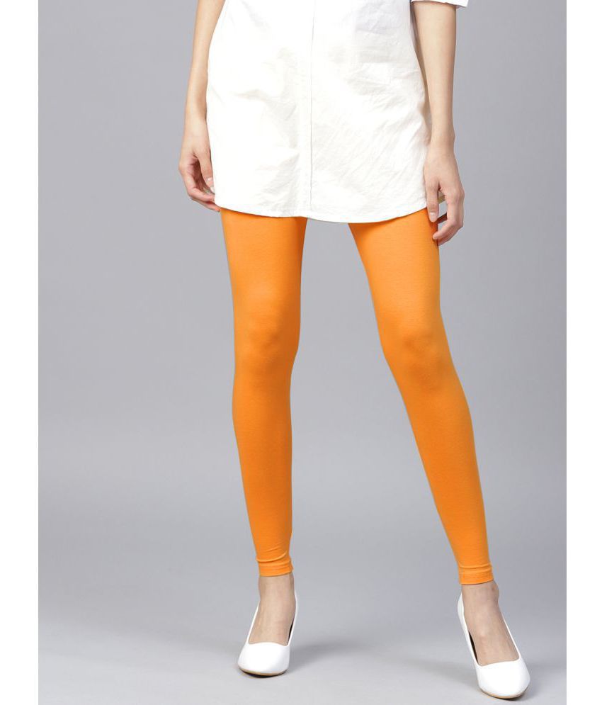     			TCG - Orange Cotton Blend Women's Leggings ( Pack of 1 )