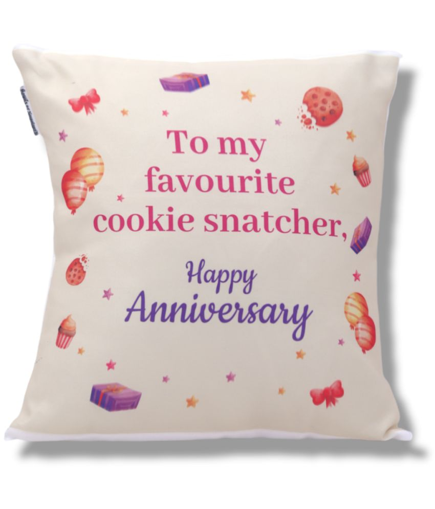     			Ros - Cream Polyester Gifting Quotes Cushion