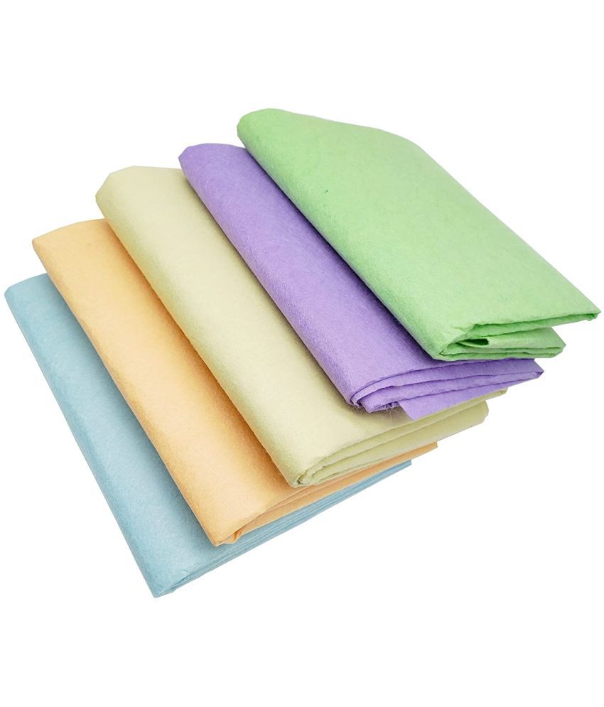     			PRANSUNITA Pastel Shades Felt Fabric Sheets Stiff (Hard) Size 22” X 18 Inch – 5 Different Colors – for Kids School DIY Crafts Patchwork Embroidery Sewing Crafting Project- 5 pcs