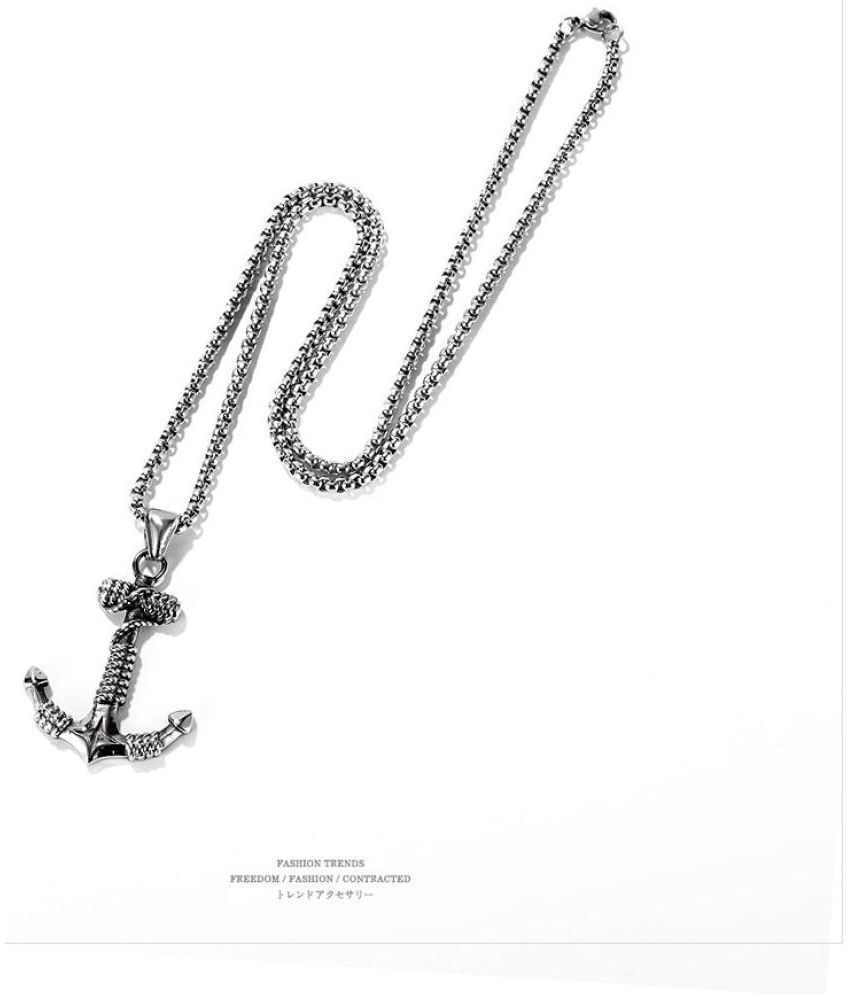     			FASHION FRILL - Silver Plated Chain with Pendant ( Pack of 1 )