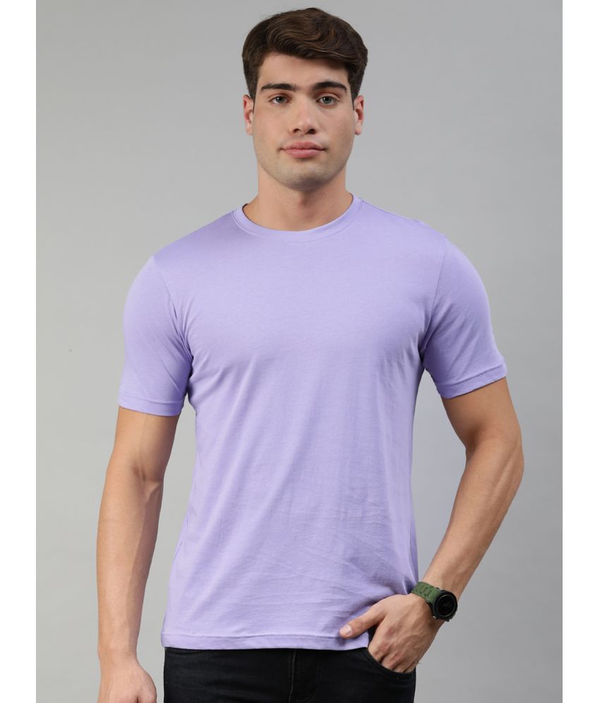     			Huetrap - Purple Cotton Regular Fit Men's T-Shirt ( Pack of 1 )