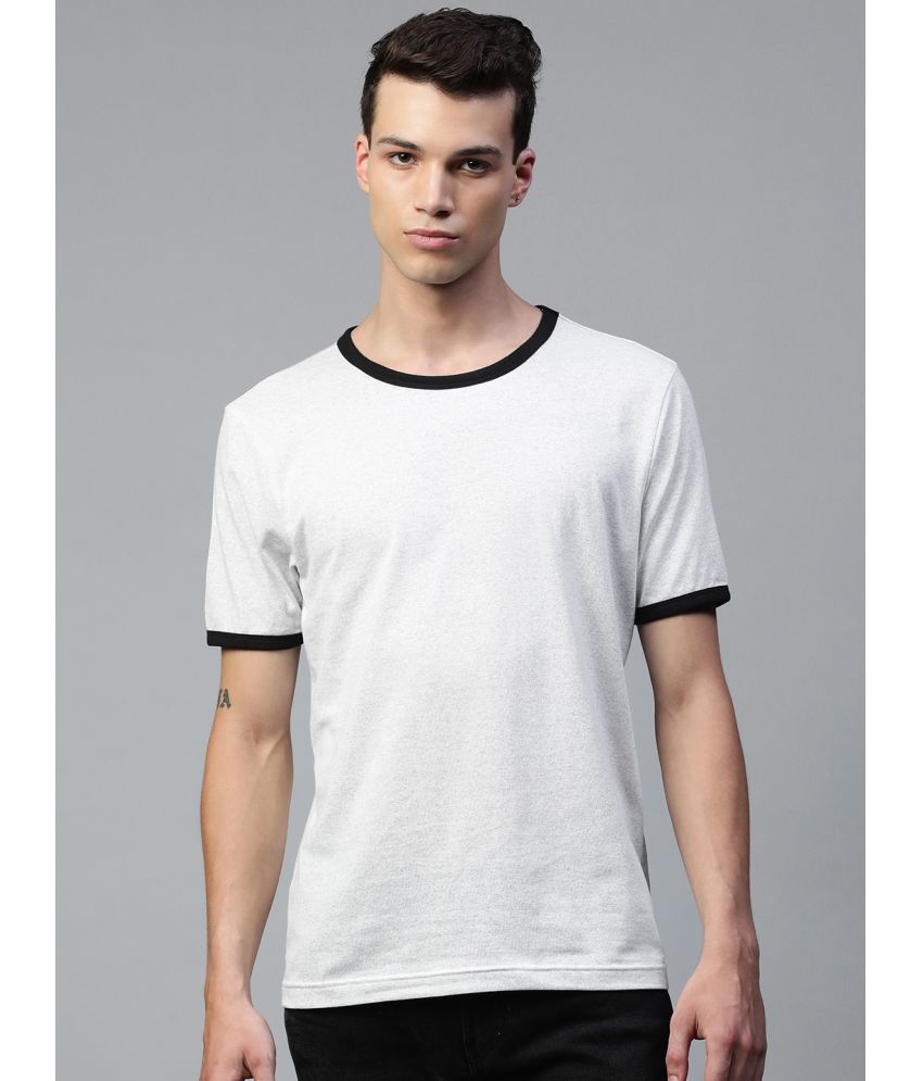     			Huetrap - White Cotton Blend Regular Fit Men's T-Shirt ( Pack of 1 )