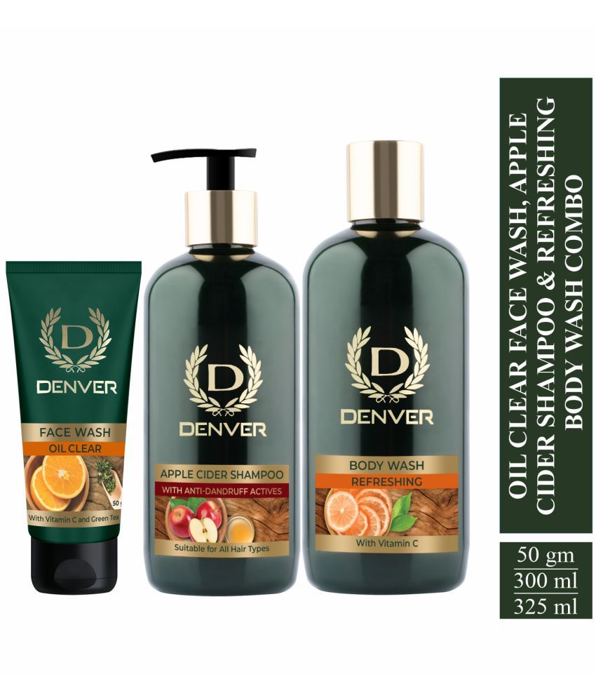     			Denver Oil Clear Face Wash ,Apple Cider Shampoo & Refreshing Body Wash