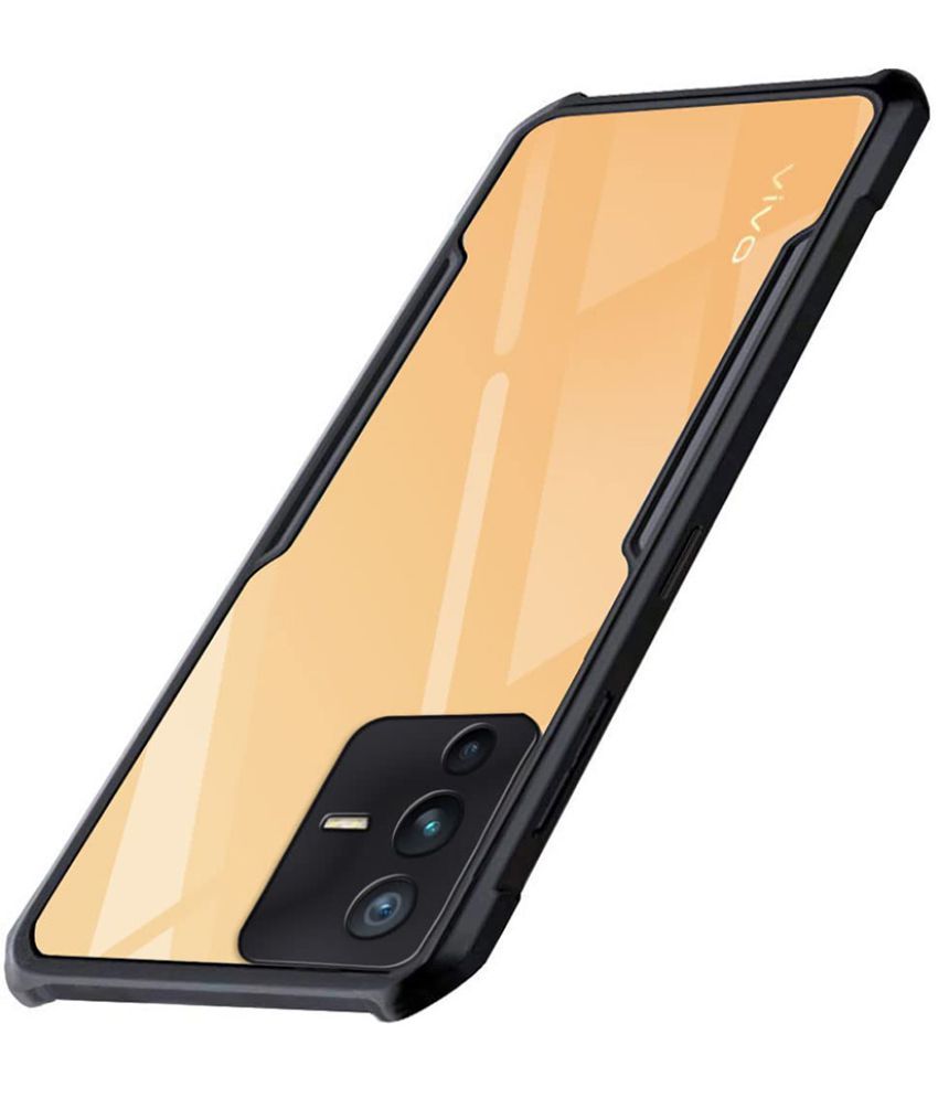     			Fashionury - Black Polycarbonate Bumper Cases Compatible For VIVO V23 PRO ( Pack of 1 )