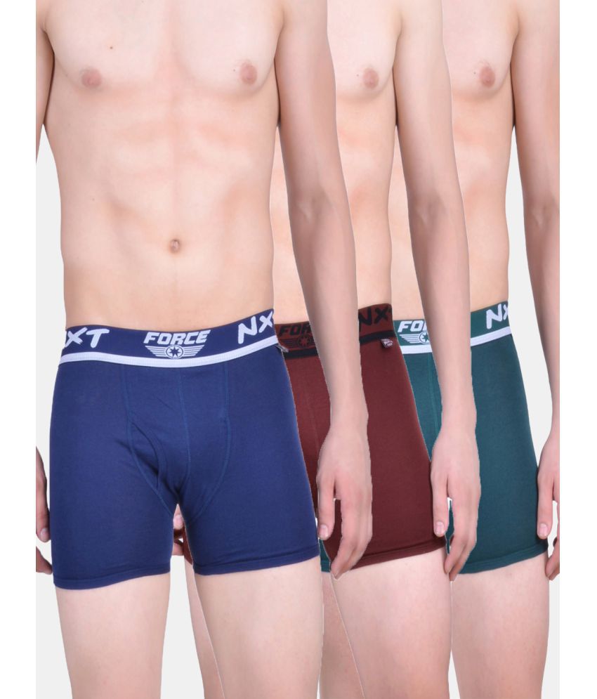     			Force NXT - Multicolor Cotton Men's Trunks ( Pack of 3 )