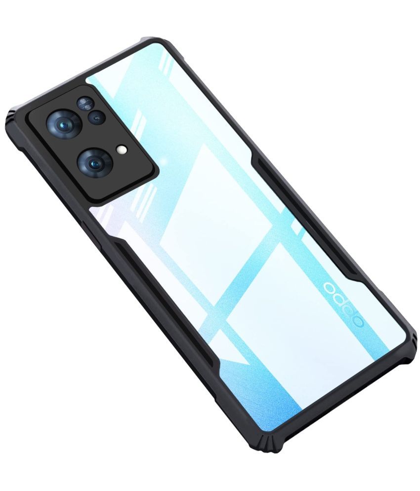     			JMA - Transparent Polycarbonate Hybrid Bumper Covers Compatible For Oppo Reno 7 Pro 5G ( Pack of 1 )