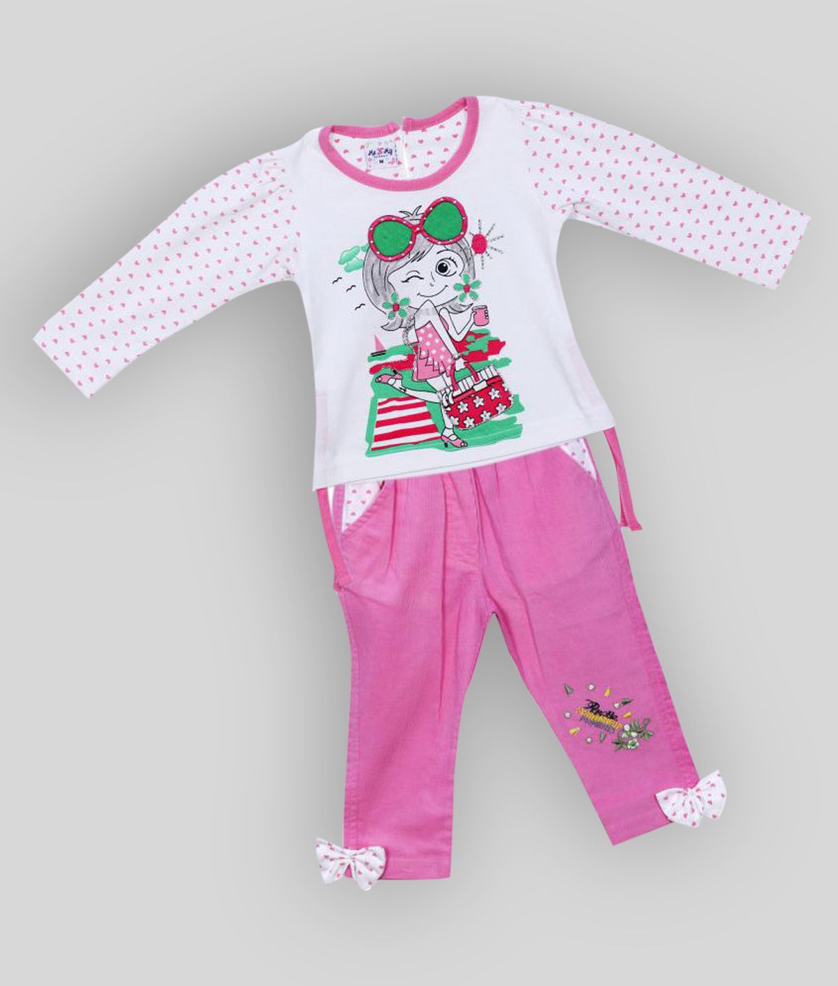     			Me N My CLOSET - Multicolor Cotton Top & Shorts For Baby Girl ( Pack of 1 )