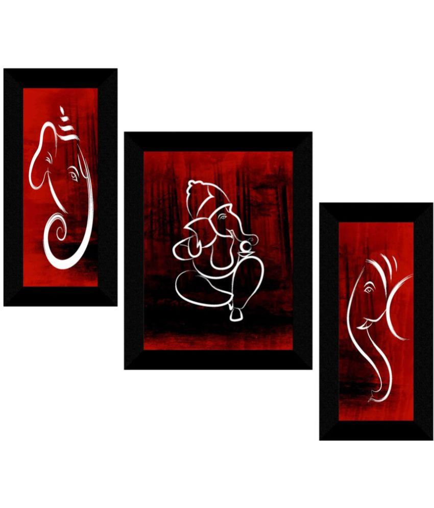     			Saf Lord Ganesh Ji Religious Wall Hanging Painting With Frame