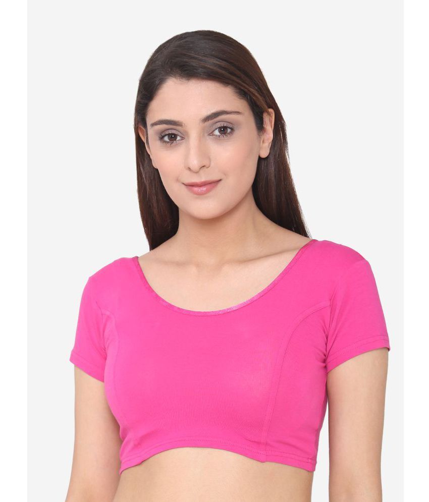     			Vami - Pink Readymade without Pad Cotton Blend Women's Blouse ( Pack of 1 )