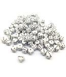 PRANSUNITA 7 mm White Dice Acrylic Square Cube Loose Spacer Beads for Jewelry Making, Bracelets, Necklaces, Key Chains, Beading, DIY, Art & Crafts & Homemade Gifts  Pack of 100 pcs