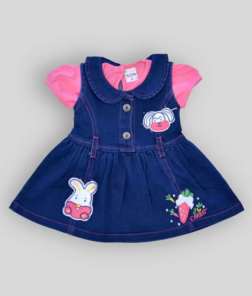 Girls Clothing | 1 To 2 Years Baby Girl Dress Blue Colour | Freeup