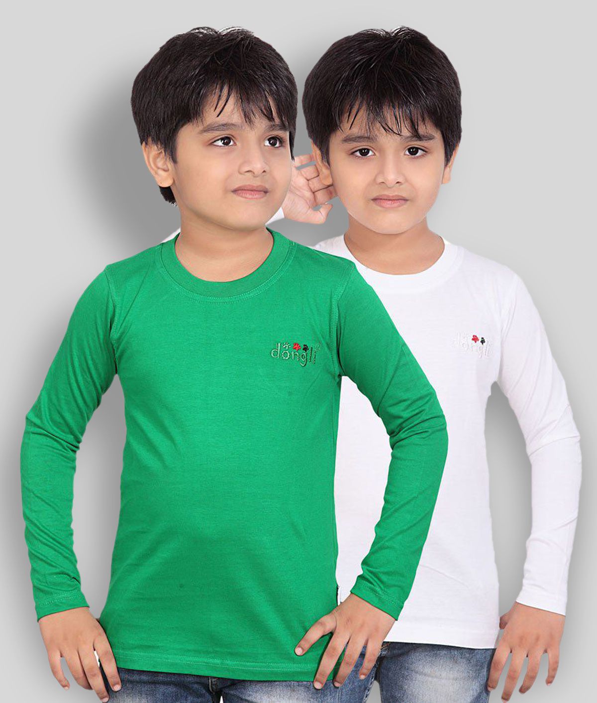 Dongli - Multicolor 100% Cotton Boy's T-Shirt ( Pack of 2 )