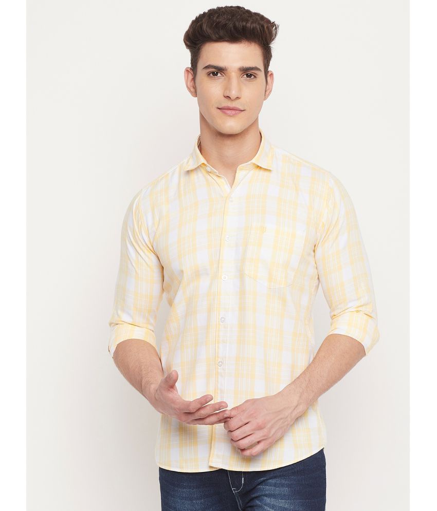     			Duke - Yellow Cotton Slim Fit Men's Casual Shirt ( Pack of 1 )