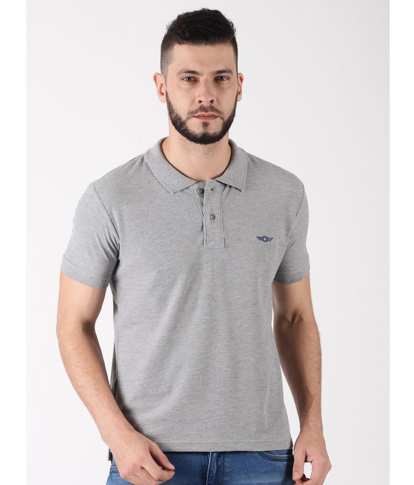     			Force NXT - Grey Cotton Regular Fit Men's Polo T Shirt ( Pack of 1 )