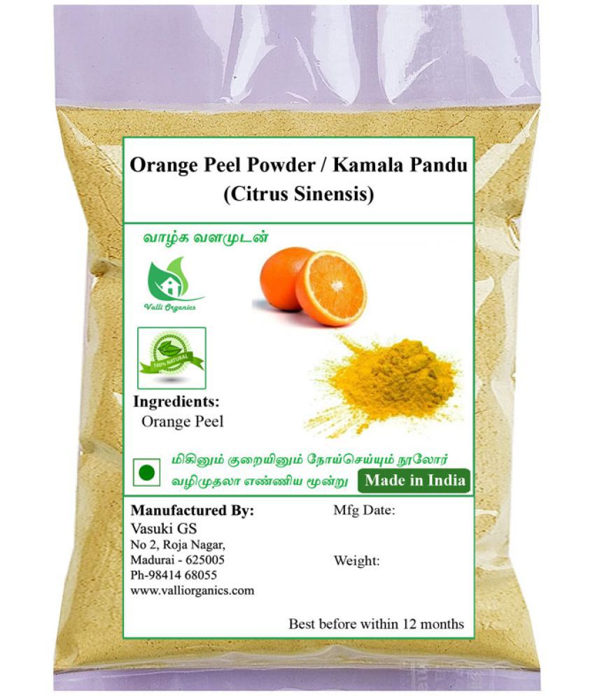 Valli Organics Orange Peel Kamala Pandu Powder 100 Gm Buy Valli