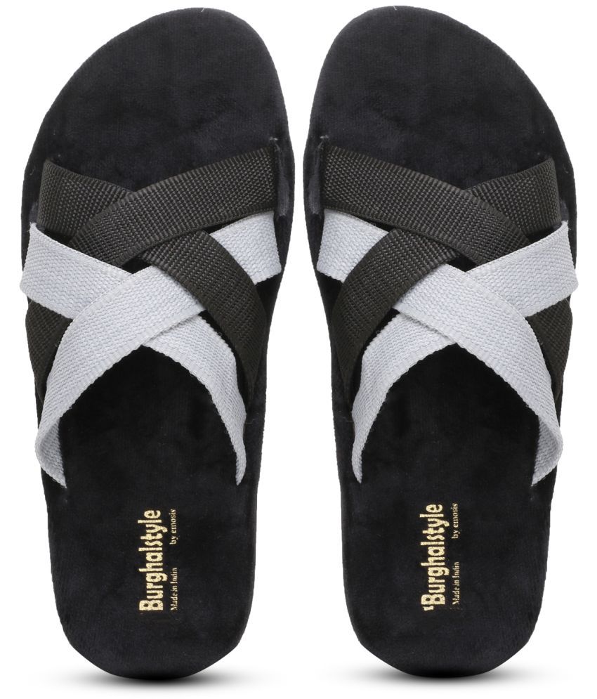     			burghalStyle - Gray Men's Slide Flip Flop