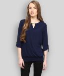 Rare - Blue Crepe Women's Regular Top ( Pack of 1 )