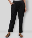 SVARCHI - Black Cotton Regular Fit Women's Casual Pants  ( Pack of 1 )